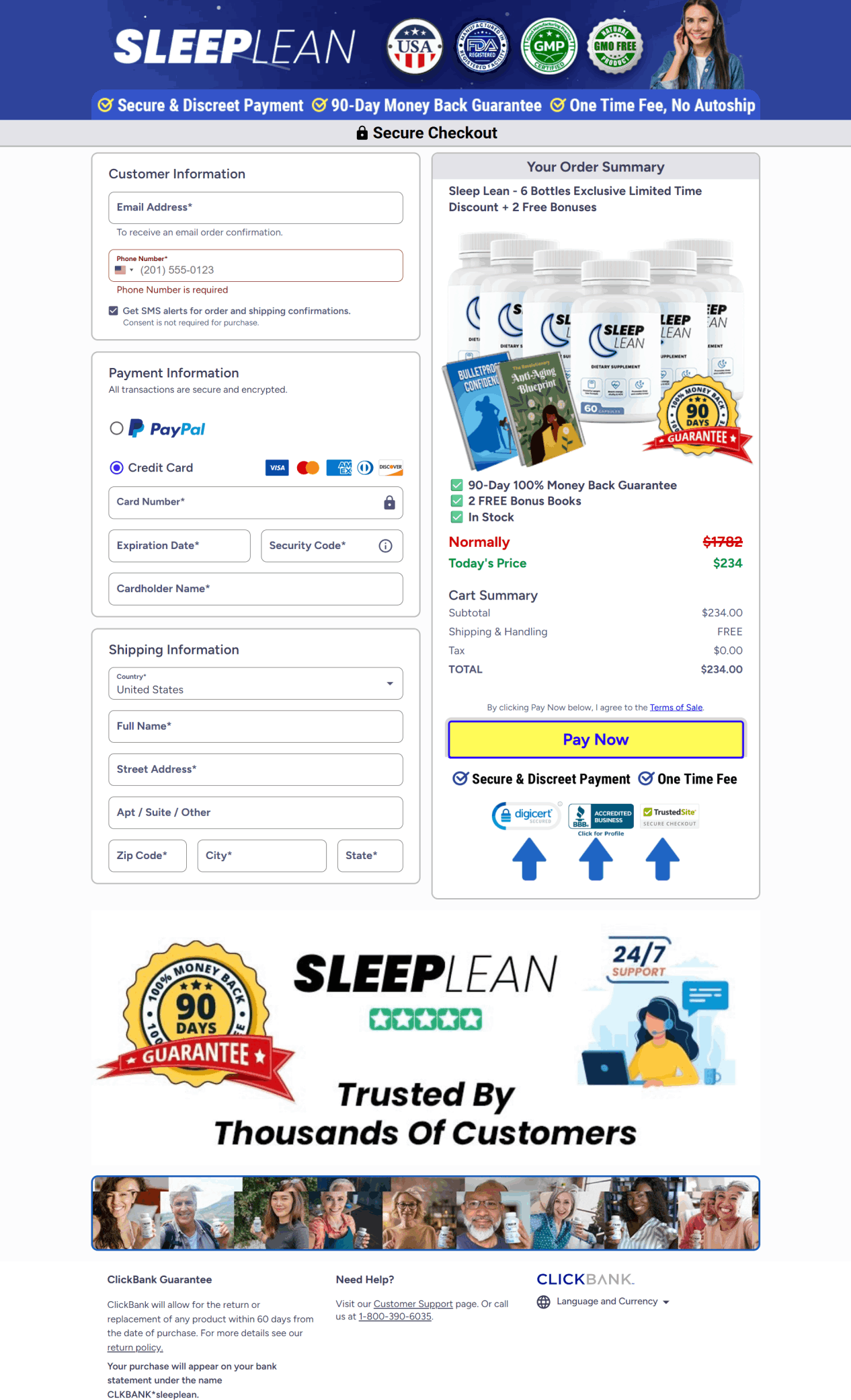 sleep lean secure checkout